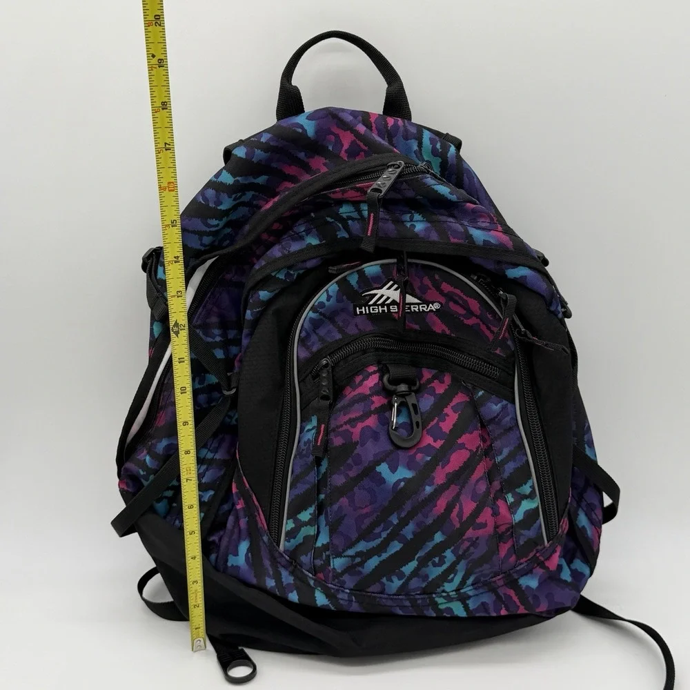 High Sierra Fatboy Backpack Pink Purple Teal School Bag Suspension Strap 19.5